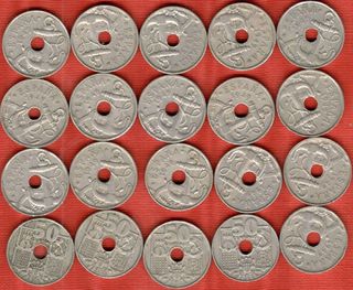 20 Monedas 50 Céntimos España 1949*62 Ancla