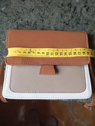 Bolso de colgar beige y marrón