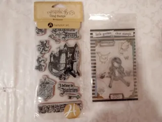 Lote de 2 sets de sellos de goma