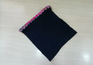 Camiseta bandeau negra M/L multicolor