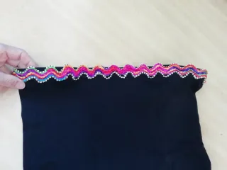 Camiseta bandeau negra M/L multicolor