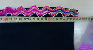 Camiseta bandeau negra M/L multicolor