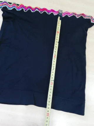 Camiseta bandeau negra M/L multicolor