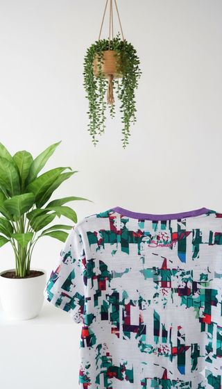 Camiseta Smash! Floral Talla L Fucsia/Rosa.