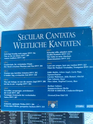 8CDs. Bach. Cantatas Seculares