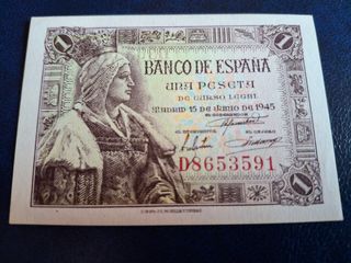 Billete 1 Peseta Banco de España 1945