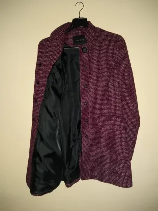 Talla 42 Abrigo de la Firma DI-BYE Rosa y Negro