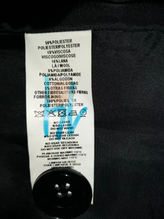 Talla 42 Abrigo de la Firma DI-BYE Rosa y Negro