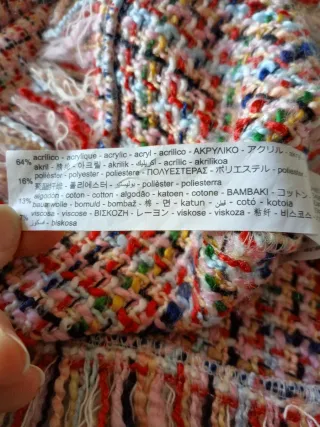 Top estilo Chanel flecos multicolor