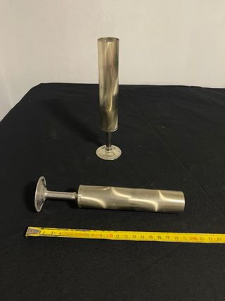 Candelabro vintage cromado plateado