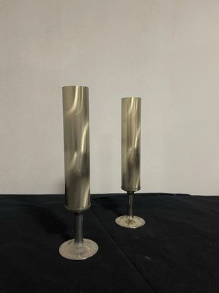 Candelabro vintage cromado plateado