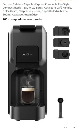 Cafetera Cecotec Express Compacta FreeStyle Negra
