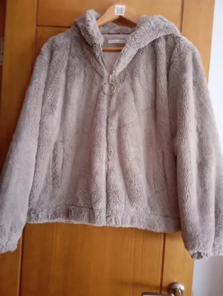 Bomber pelo gris talla L