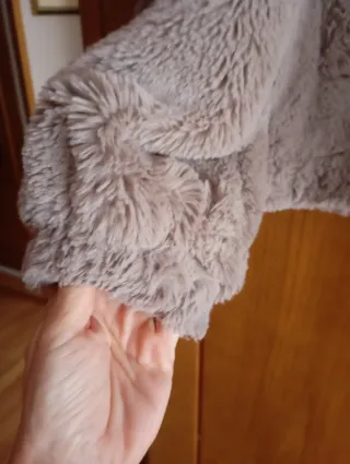 Bomber pelo gris talla L