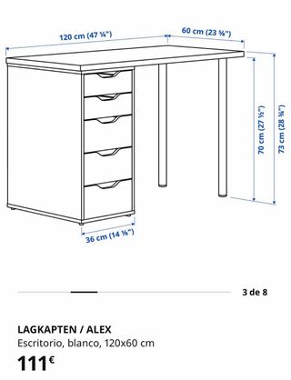 Escritorio blanco Ikea