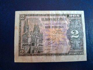Billete 2 Pesetas Banco de España 1938
