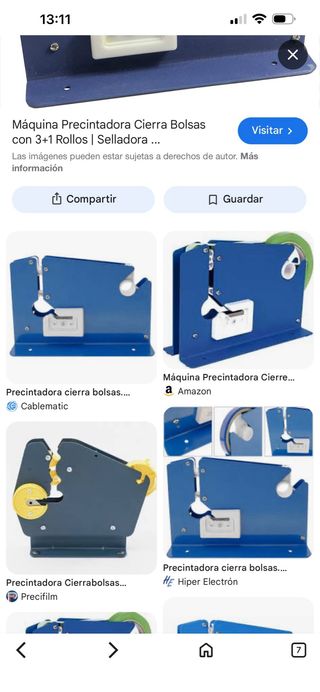Presentadora de bolsas azul