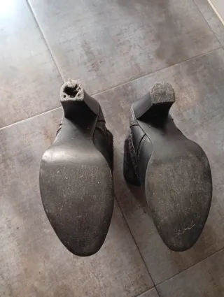 Botines negros mujer con pelo