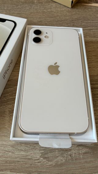iPhone 12 Blanco 128GB + Caja + Cristal
