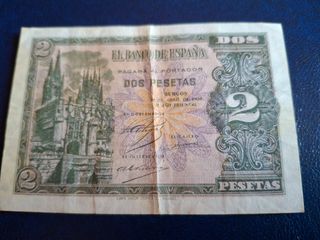 Billete 2 Pesetas Banco de España 1938