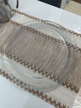 Plato giratorio para microondas de cristal