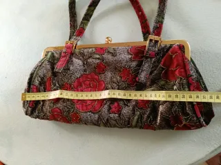 Bolso vintage terciopelo flores