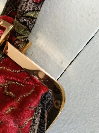 Bolso vintage terciopelo flores