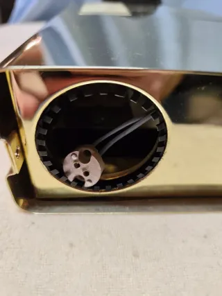 Faretto snodabile dorato