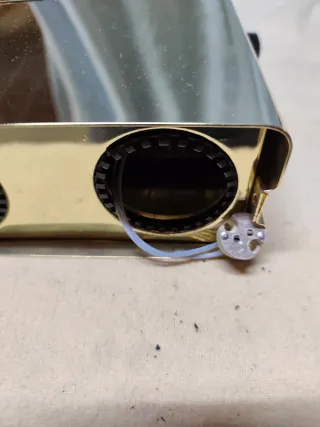 Faretto snodabile dorato