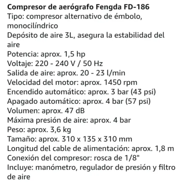 Compresor de aerografía FG-106
