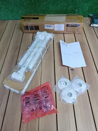 SONGMICS Perchero Pared Metal Blanco