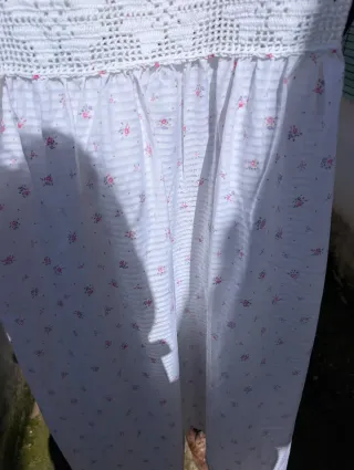 Vestido/Camisón Crochet y Estampado Floral
