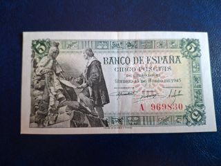 Billete 5 Pesetas Banco de España 1945