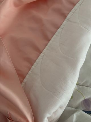 Colcha rosa satén cama 90 cm