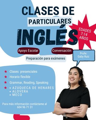 Clases de Ingles particulares presenciales
