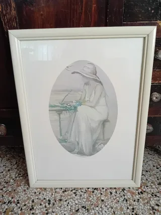 Quadro Melani donna con cappello