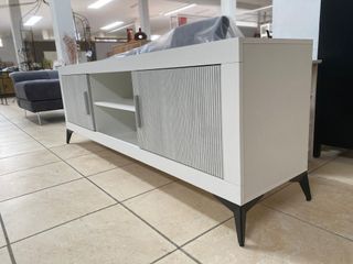 Mueble Bajo TV Blanco y Gris