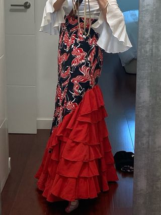 Falda flamenca hecha a mano Talla S