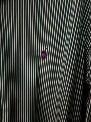 Camisa Polo Ralph Lauren Rayas Verde Talla XL