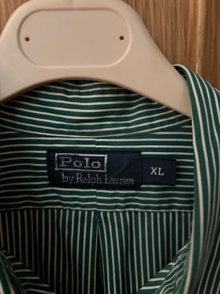 Camisa Polo Ralph Lauren Rayas Verde Talla XL