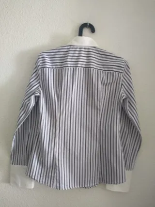 Camisa Carolina Herrera Rayas Blanco y Negro
