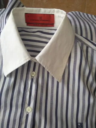 Camisa Carolina Herrera Rayas Blanco y Negro