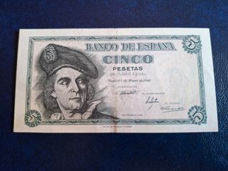 Billete 5 Pesetas Banco de España 1948