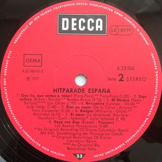 Vinilo Hitparade España