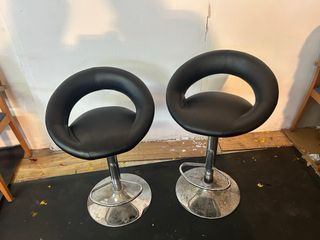 2 Sillas Altas Giratorias y Abatibles