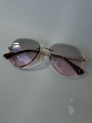 Gafas de sol transparentes ovaladas