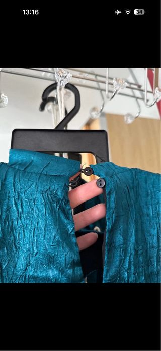 Vestido Jacquard Verde Turquesa plateado azul