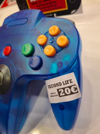 Mando Nintendo 64 Azul Transparente