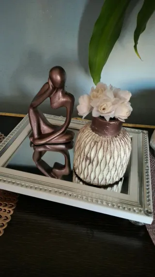 Adornos de escayola con blanco  cobre