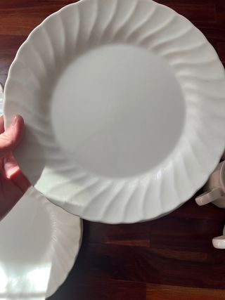 Juego de vajilla de porcelana blanca CHURCHILL